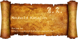 Neuhold Katalin névjegykártya