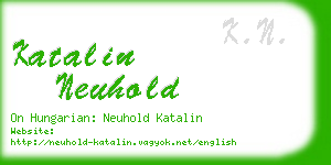 katalin neuhold business card